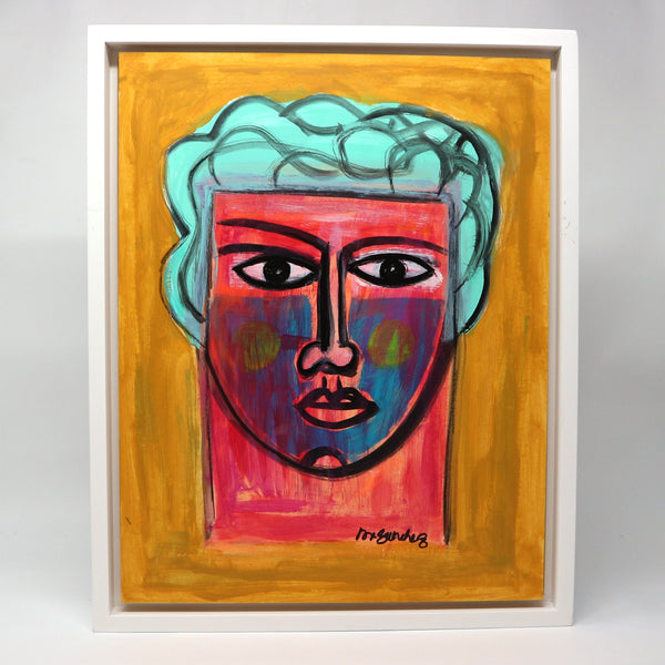 “Untitled” by Michael Sanchez Framed Mixed Media on Board