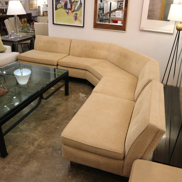 Havery Prober MCM 3-piece Sectional w/Ottoman "as-is"