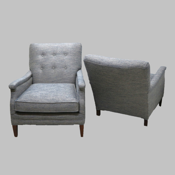 Pair of Century Blue Upholstered Chairs