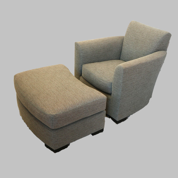 Donghia Upholstered Chair & Ottoman