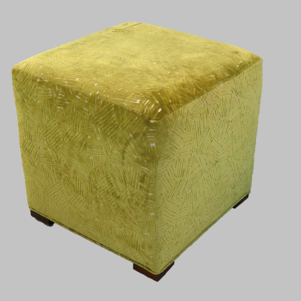 Lime Green Cube Ottoman (2-Available)