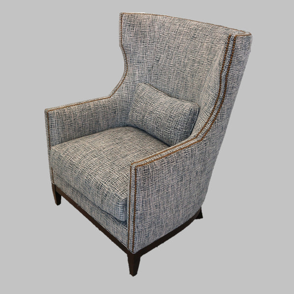 Century Wingback Chair w/ Nail Heads