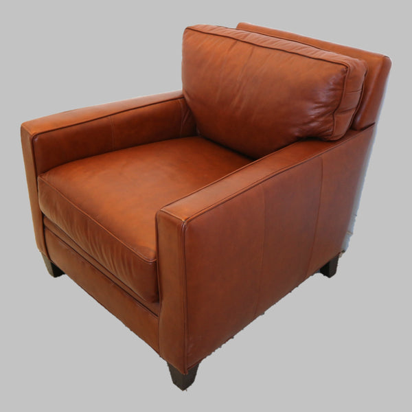 Thomasville Brown Leather Armchair