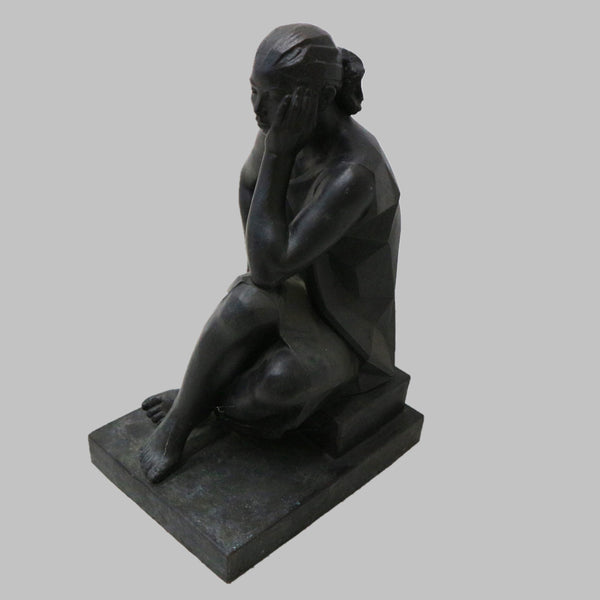 “Provinciana” (Villager) by Felipe Casteneda Bronze Sculpture