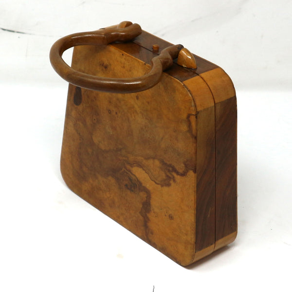 Antique Burlwood Functional Purse