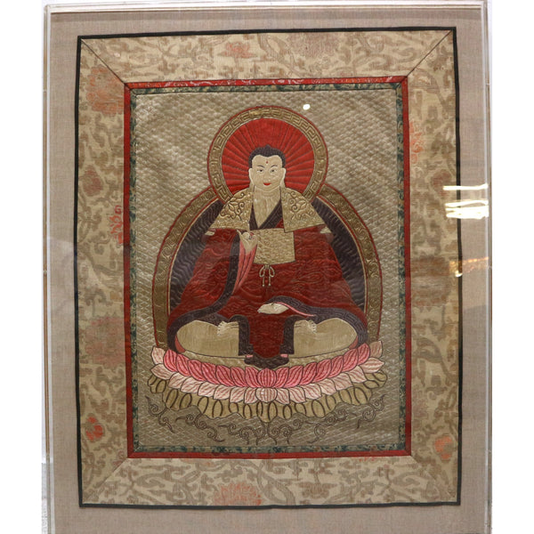 Lg. Embroidery of Buddha in Karna Mudra in Acrylic
