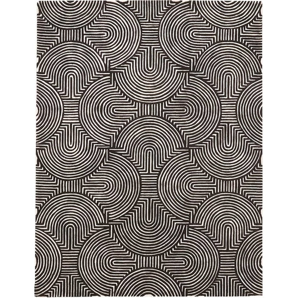 Global Views Arches Black & Ivory Rug