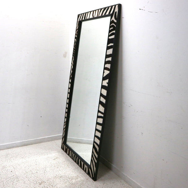 Zebra Hide Floor Mirror
