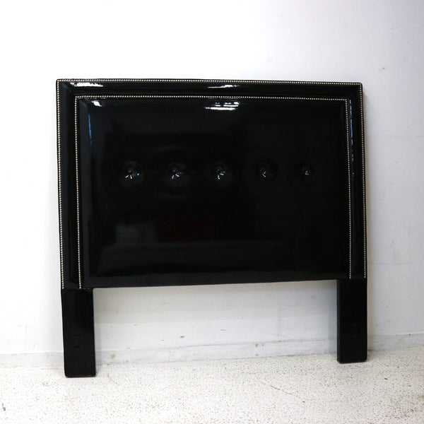 Custom Full Black Vinyl Headboard