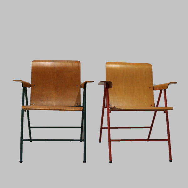 Set fo 2 Mid Century Samson Folding Chairs