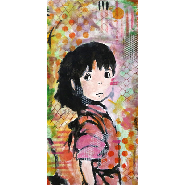 “Chihiro” by Patrick Lewis Mixed Media on Board