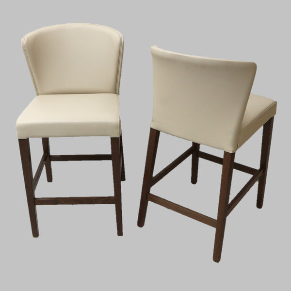 Set of 3 Crate & Barrel Curran Crema Counter Stools