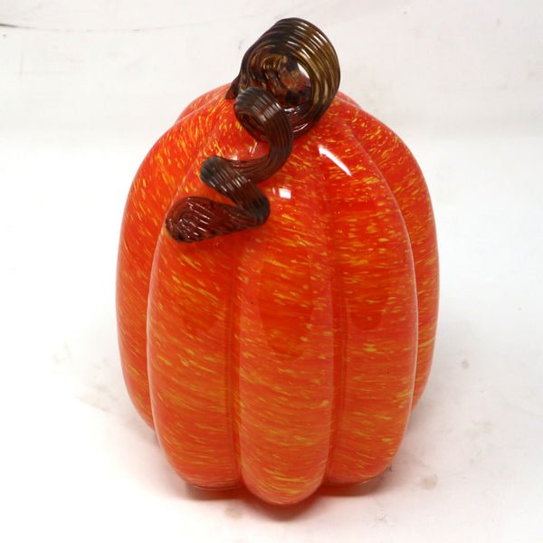 Dark Orange Glass Pumpkin