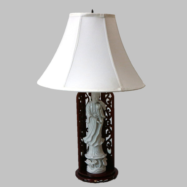 Guan Yin White Porcelain Table Lamp
