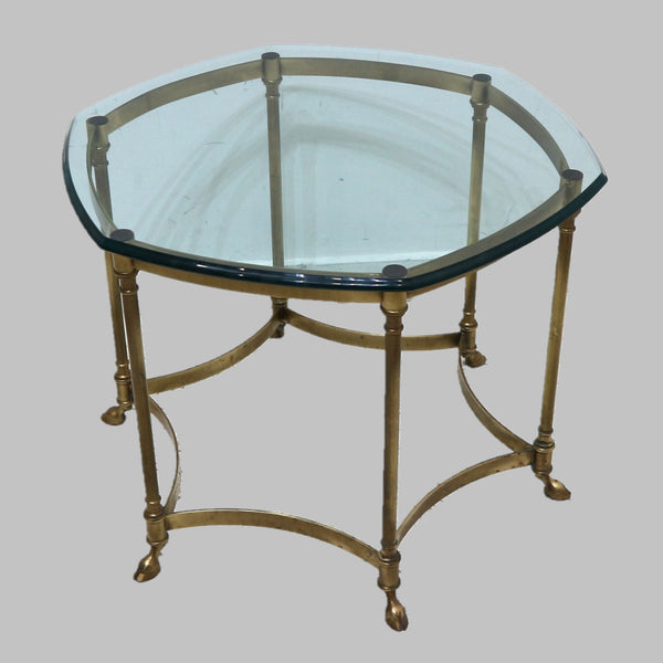 Brass & Glass Side Table