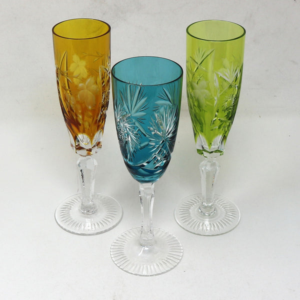 Nachtmann Dekor Crystal Cut Glasses Set of 3