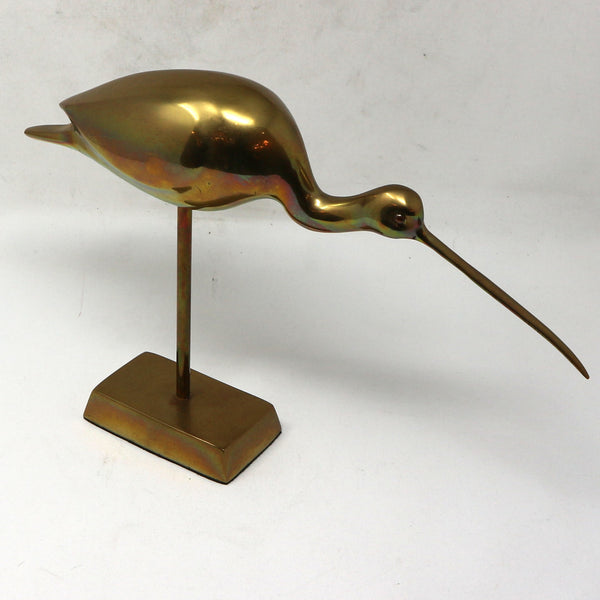 Brass Curlew Bird Sculpture