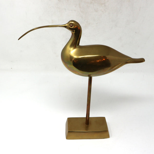 Brass Curlew Bird Sculpture