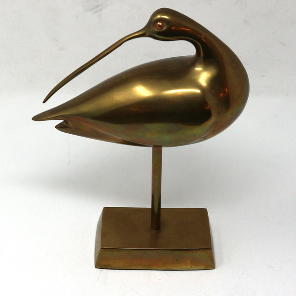 Brass Curlew Bird Sculpture