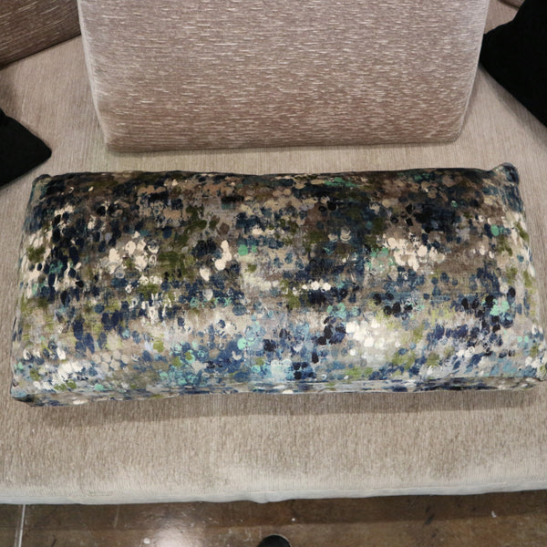Pair of Multi-Colored Velvet Lumbar Pillows