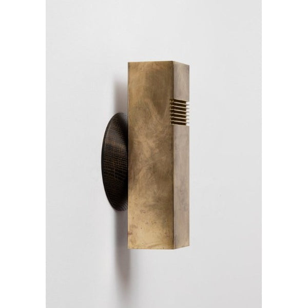Pair of Allied Maker Brass Groove Sconces