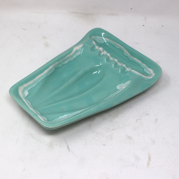 Vintage Light Blue Ceramic Ashtray