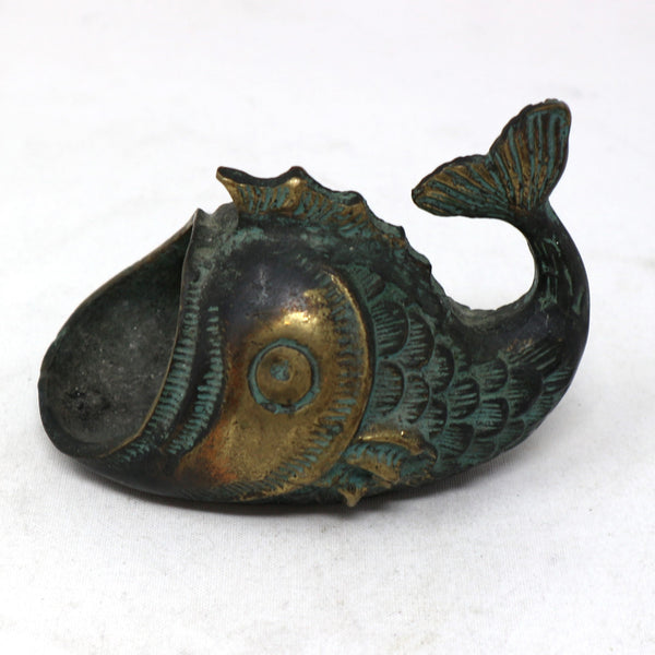 Vintage Bronze Fish Ashtray