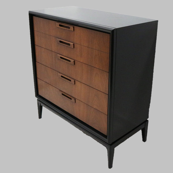 Mid-Century Modern 4-Drawer Two-Tone Chest