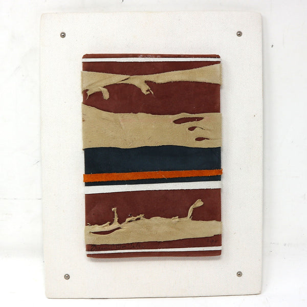 “Purple Leather Landscape” by Daniel Cole Leather Art on Board