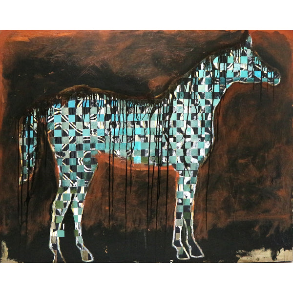 “Pattern Horse” by Scott Dykema Mixed Media on Canvas