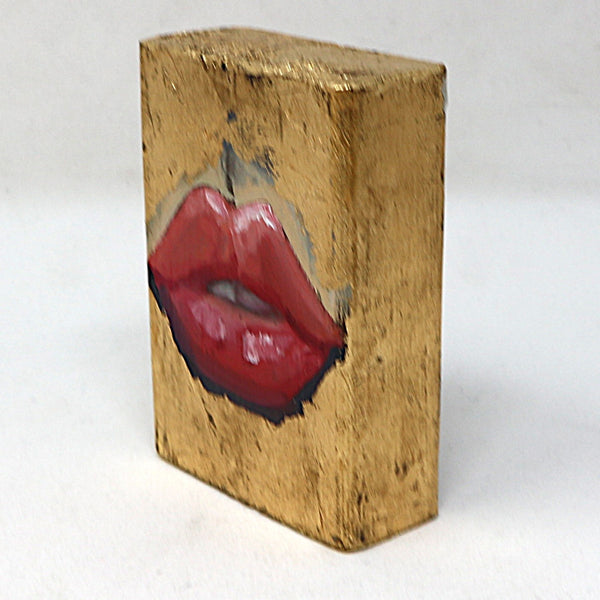“Lip Study” Hand Painted Blocks by Scott Dykema (5-Available)