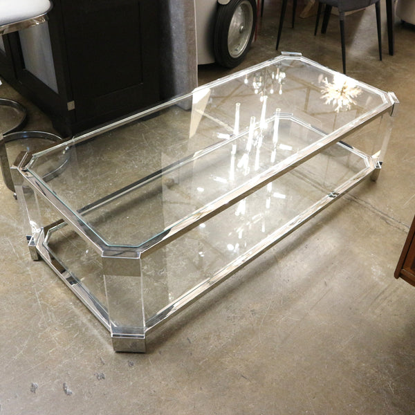 MG+BW Melrose Acrylic & Chrome Coffee Table