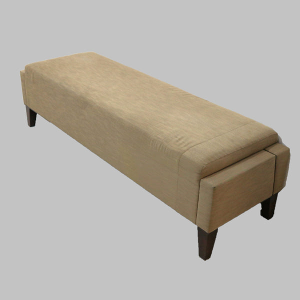 Tan Upholstered Bench (As Is)