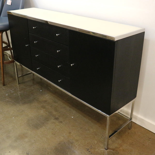MGBW Credenza Espresso Finish w/Glass Top