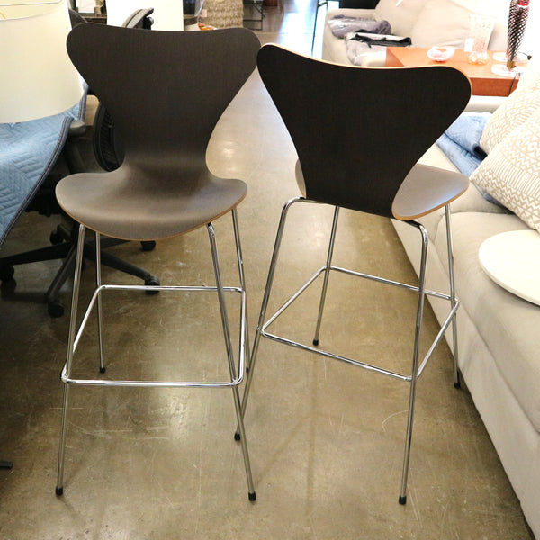 Set of 4 Fritz Hansen for DWR Series 7 Barstools
