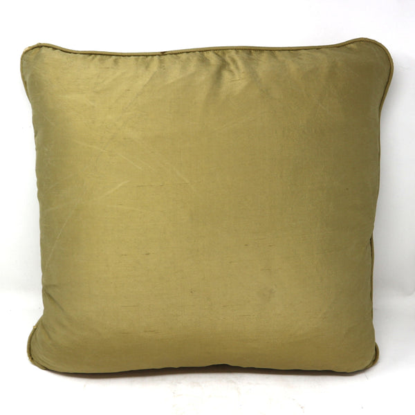 Olive Green Down Filled Throw Pillow