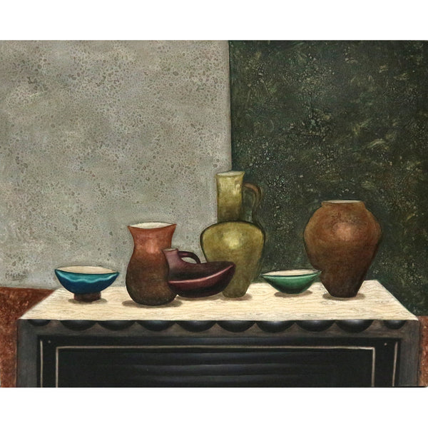 ”Still Life with Vessels" by Steve McElroy Oil on Canvas