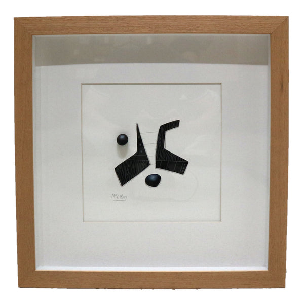 “Contemporary Form IV” by Steve McElroy Framed Mixed Media on Paper