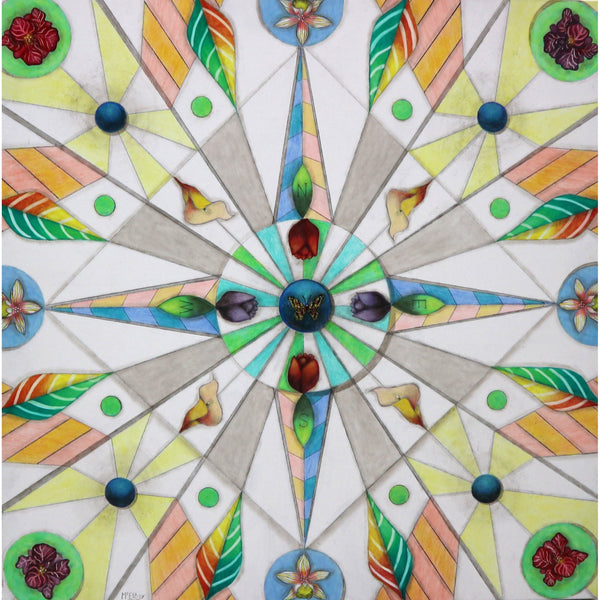 “Into the Garden” by Steve McElroy Mixed Media on Canvas