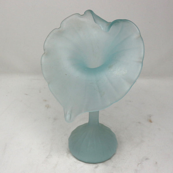 Vintage Jack in the Pulpit Frosted Glass Vase