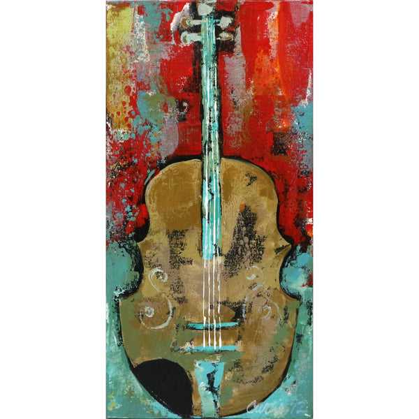 “Violin” by J. Curtis ’72 Acrylic on Canvas