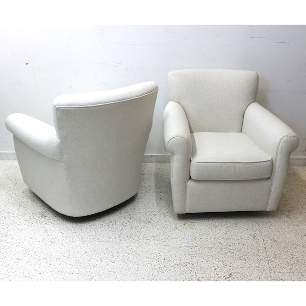 Pair of Arhaus Duval Swivel Chairs