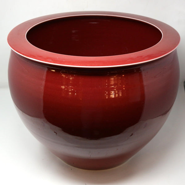 Large Chinese Oxblood Porcelain Planter