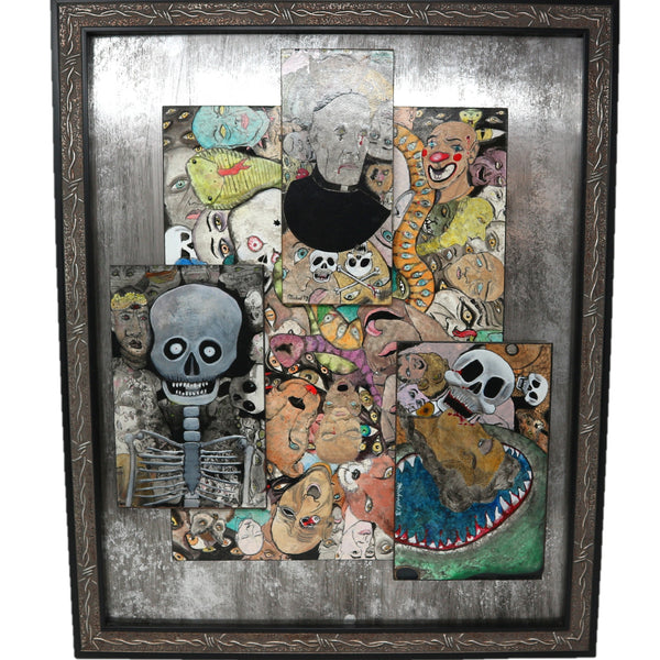 Collage of Mini Art on Wood by Michael