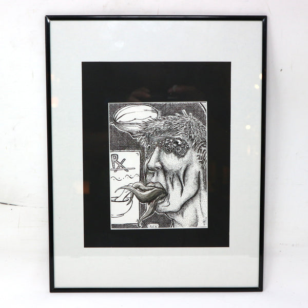 Illustration Ink on Paper “Sick”
