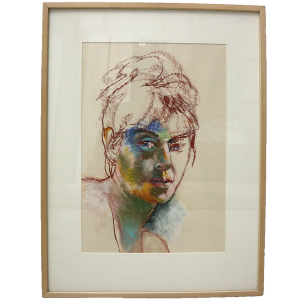 ”Pastel Life Drawing” by Sherle Stevens Framed Pastel on Paper