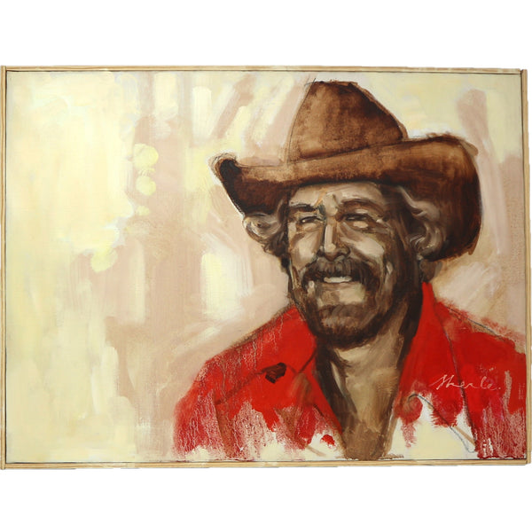 ”Cowboy Bill” by Sherle Stevens Framed Acrylic on Canvas