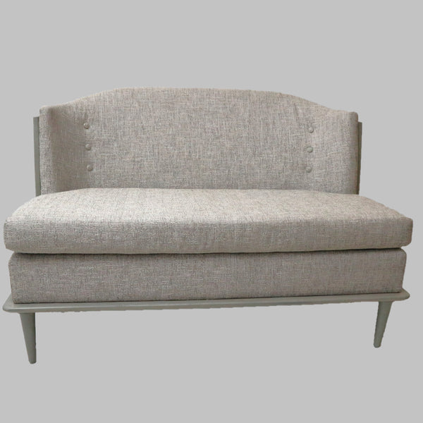 Grey Upholstered Love Seat by GV