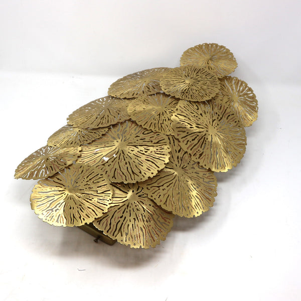 Pair of Gold Lily Pad Sconces