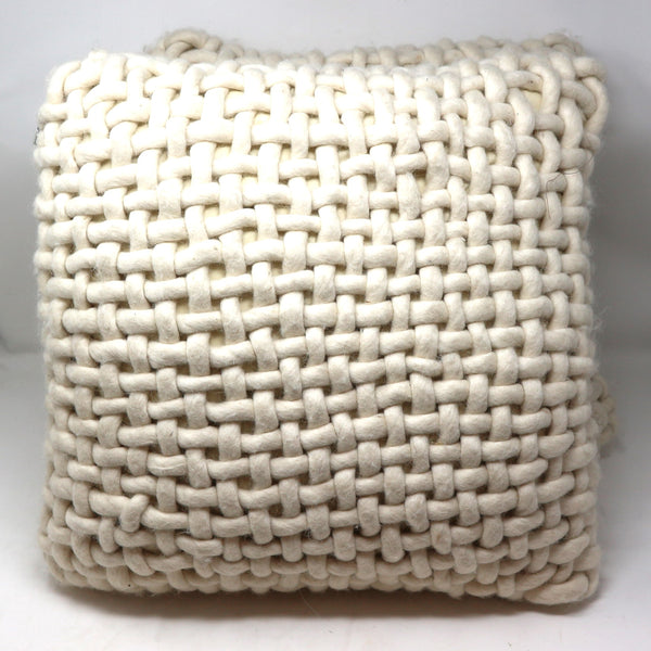 Pair Woven Wool Pillows